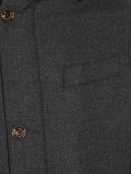 Paltoane MONTECORE Montecore Grey Wool Coat LAVA GREY Barbati (BM 19085454) 5