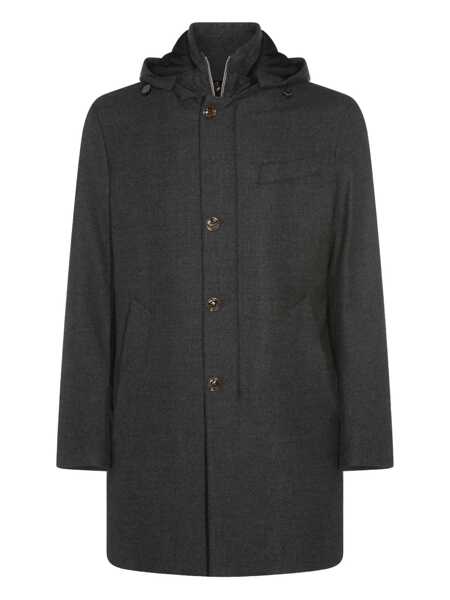 Paltoane MONTECORE Montecore Grey Wool Coat LAVA GREY Barbati (BM 19085454) 1