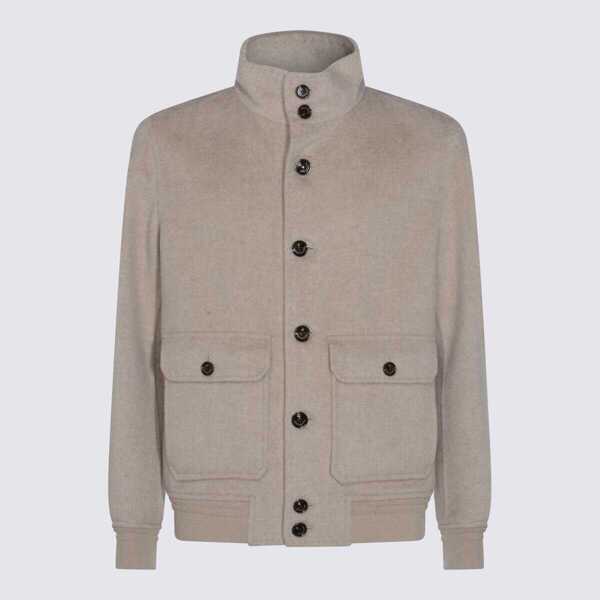 Geci MONTECORE Montecore Beige Cashmere Casual Jacket Beige Barbati (BM 19085457) 1