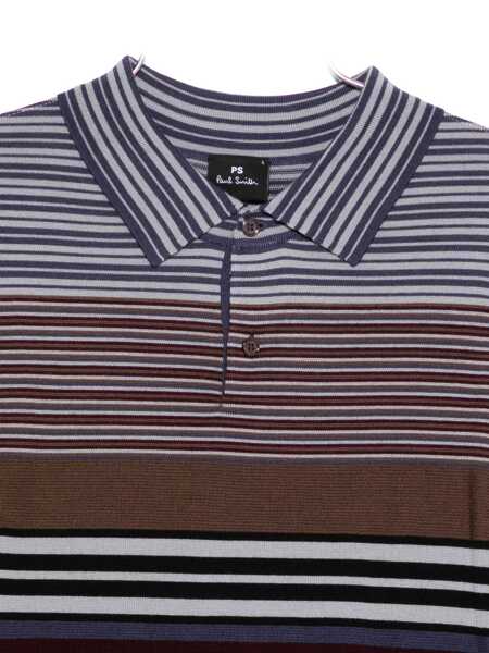 Pulovere Paul Smith Paul Smith Purple Crewneck Sweater With Stripes PURPLE Barbati (BM 19086210) 3