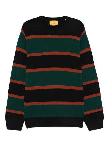 Pulovere GUEST IN RESIDENCE Guest In Residence Striped Cashmere Crew Neck Sweater Black Barbati (BM 19086243) 1
