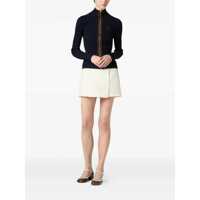 Pulovere Miu Miu Maglieria Cashmere Ribs+Pelle F.12 Femei