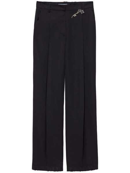 Pantaloni casual Prada Prada Wool Gabardine Trousers BLUE Femei (BM 19086657) 1