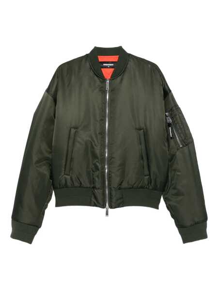 Bomber jacket DSQUARED2 DSQUARED2 Green Zip-Up Bomber Jacket GREEN Barbati (BM 19086900) 1