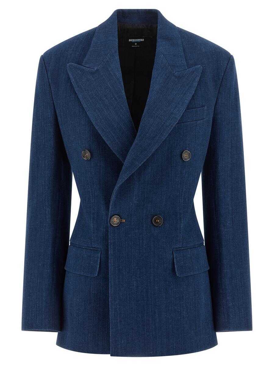 Sacouri DSQUARED2 DSQUARED2 Blazer Bettter X Dsquared2 BLUE Femei (BM 19086906) 1