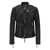 DSQUARED2 'Ducati X D2' Black Jacket With Mandarin Collar And Logo Embossed On The Back In Leather Man Black