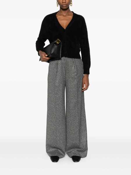 Pulovere TABARONI CASHMERE Tabaroni Cashmere Black Wool And Cashmere Blend V-Neck Sweater Black Femei (BM 19087083) 2