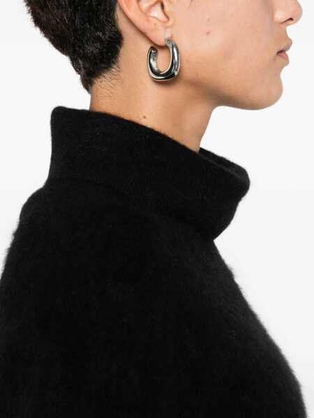 Pulovere TABARONI CASHMERE Tabaroni Cashmere Black Wool And Cashmere Blend Turtleneck Sweater Black Femei (BM 19087089) 5