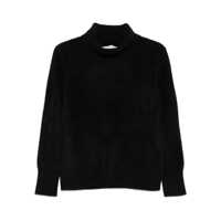 Pulovere Tabaroni Cashmere Black Wool And Cashmere Blend Turtleneck Sweater Femei