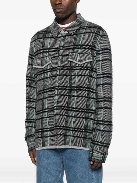 Camasi GUEST IN RESIDENCE Guest In Residence Cashmere Check Shirt Black Barbati (BM 19087119) 3