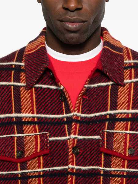 Camasi GUEST IN RESIDENCE Guest In Residence Cashmere Check Shirt RED Barbati (BM 19087125) 5