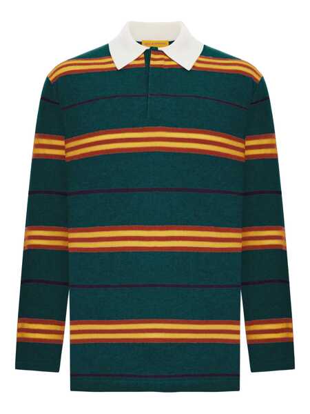 Tricouri Polo GUEST IN RESIDENCE Guest In Residence Long-Sleeved Striped Polo Shirt GREEN Barbati (BM 19087128) 1
