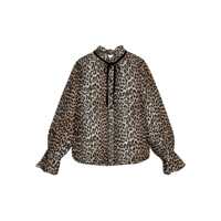 Bluze Ganni Leopard Print Blouse Femei