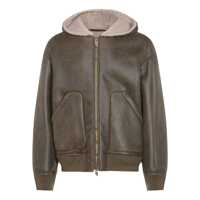 Geci Salvatore Santoro Brown Leather Jacket Barbati