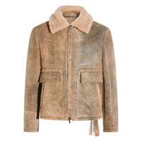 Geci Salvatore Santoro Brown Leather Jacket Barbati