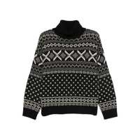 Pulovere Semicouture Black 'Mirko' Turtleneck Sweater Femei