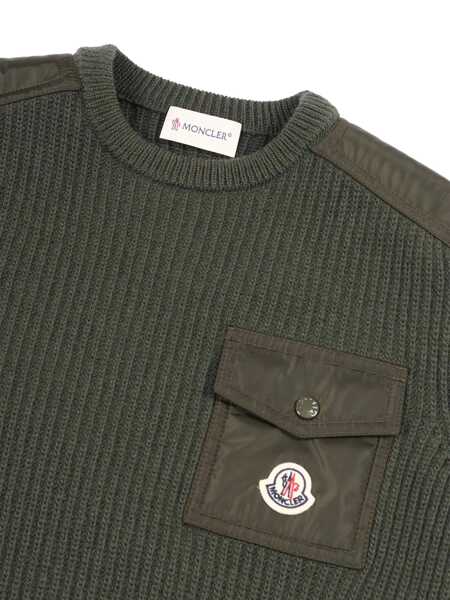 Pulovere casual Moncler CREW NECK Green Baieti (BM 19087698) 3