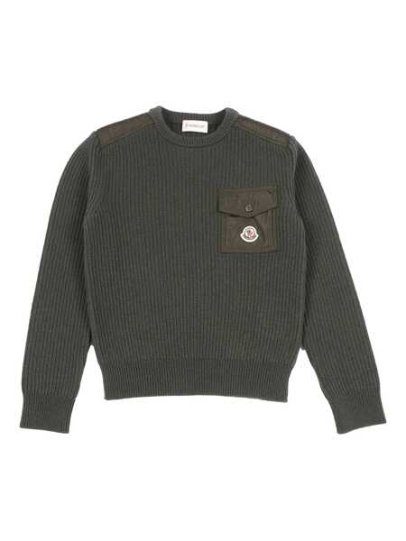 Pulovere casual Moncler CREW NECK Green Baieti (BM 19087698) 1