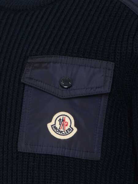 Pulovere casual Moncler CREW NECK Blue Baieti (BM 19087701) 3