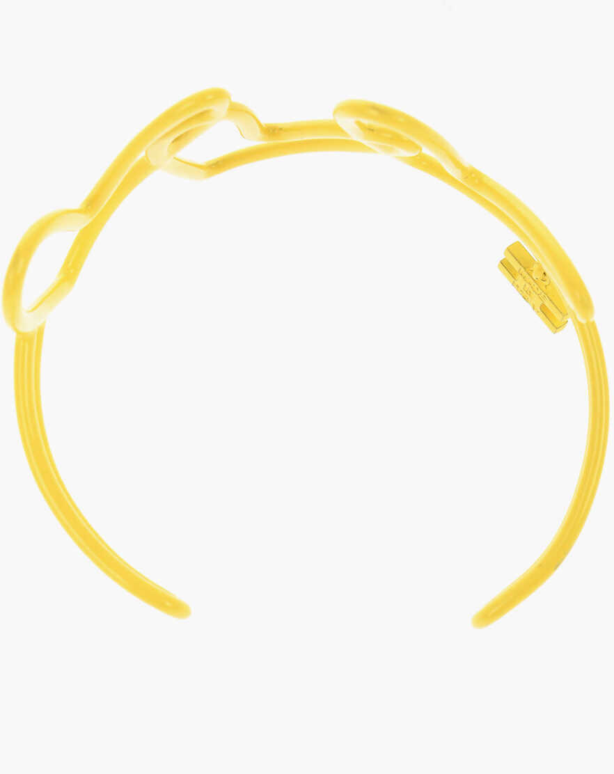 Bratari Elisabetta Franchi Heart-Shaped Open Bangle Bracelet Yellow Femei (BM 19087805) 2