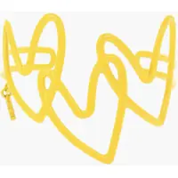 Bratari Elisabetta Franchi Dama - Bratari Elisabetta Franchi Heart-Shaped Open Bangle Bracelet Yellow Femei (BM 19087805) - B-mall.ro
