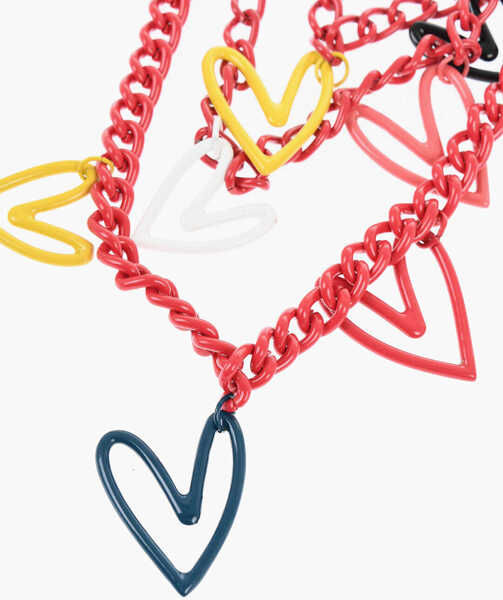 Coliere Elisabetta Franchi Chain Necklace With Heart Detailing Red Femei (BM 19087808) 2