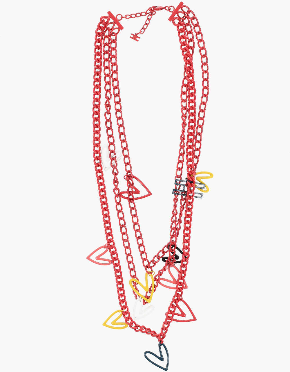 Coliere Elisabetta Franchi Chain Necklace With Heart Detailing Red Femei (BM 19087808) 1
