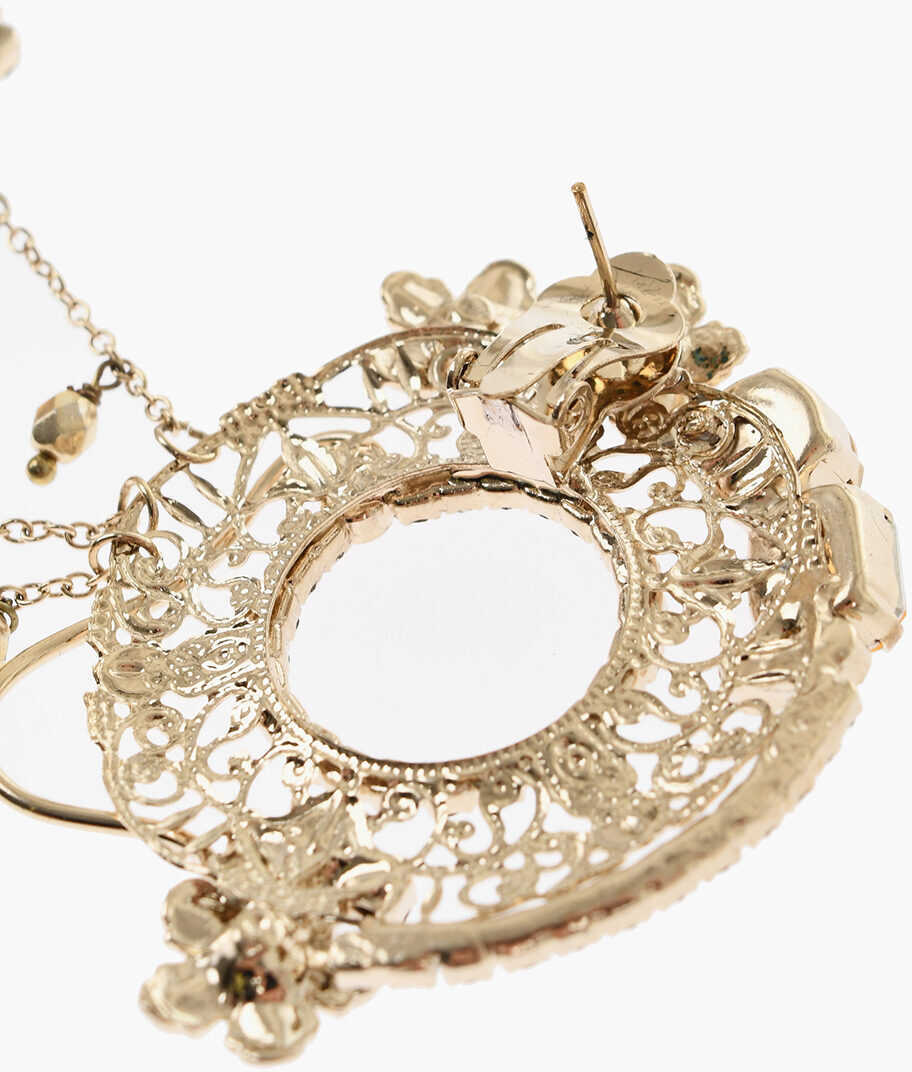 Cercei Elisabetta Franchi Pendant Earrings With Leverback Closure Gold Femei (BM 19087820) 3