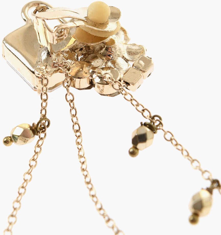 Cercei Elisabetta Franchi Pendant Earrings With Leverback Closure Gold Femei (BM 19087820) 4