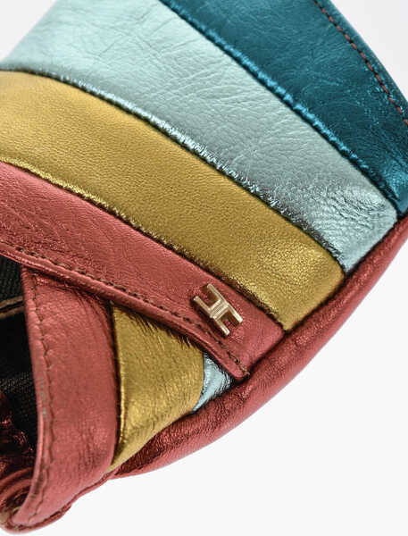 Manusi Elisabetta Franchi Leather Fingerless Gloves Multicolor Femei (BM 19087835) 3