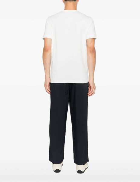 Tricouri Moncler Logo T-Shirt In Cotton. Chiedi A Chatgpt WHITE Barbati (BM 19087925) 3