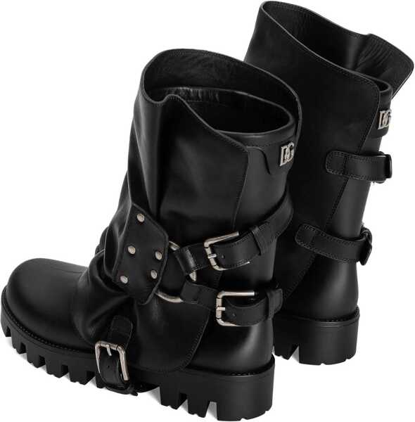 Incaltaminte Dolce & Gabbana Ankle Boot In Rubber And Leather BLACK Femei (BM 19087964) 4