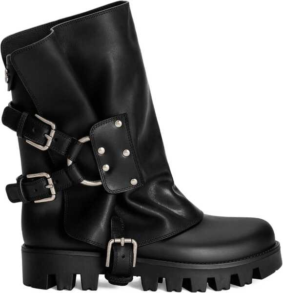 Incaltaminte Dolce & Gabbana Ankle Boot In Rubber And Leather BLACK Femei (BM 19087964) 1