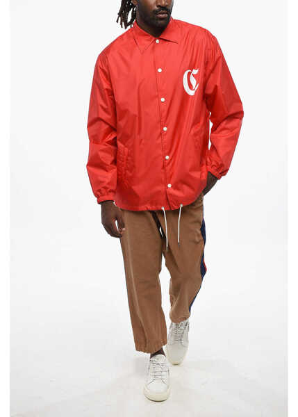 Jachete Cline Nylon Windbreaker Jacket With Printed Logo Red Barbati (BM 19088015) 4