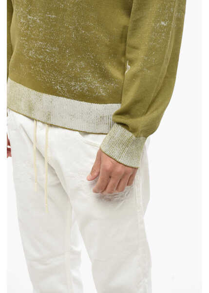 Pulovere Diesel Red Tag Cotton K-Larence Crew Neck Sweater Military Green Barbati (BM 19088018) 3