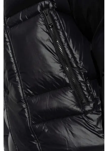 Geci de iarna DSQUARED2 Solid Color Hooded Down Jacket Black Barbati (BM 19088024) 5