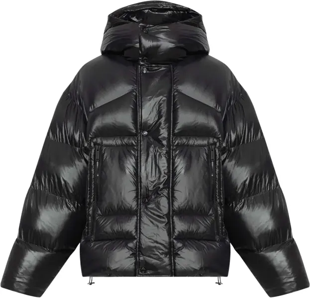 Geci de iarna DSQUARED2 Solid Color Hooded Down Jacket Black Barbati (BM 19088024) 1
