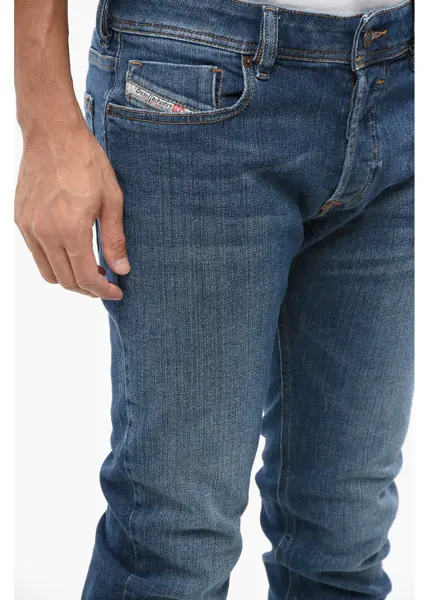 Blugi slim fit Diesel Stretch Cotton Troxer Skinny Fit Denims 15Cm Blue Barbati (BM 19088036) 3