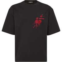 Tricouri Cotton Crew Neck T-Shirt With Sequined Embroidery Barbati