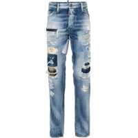 Blugi drepti Vintage Effect Cool Guy Jeans With Decorative Patches 16Cm Barbati