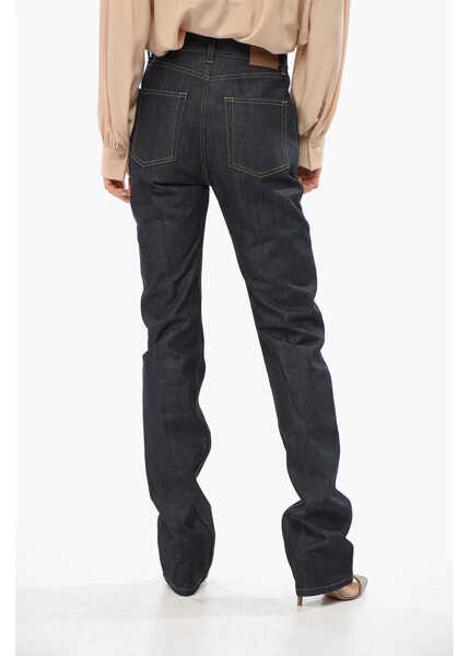 Blugi drepti Saint Laurent Visible Stitching Regular Fit Jeans 24Cm Blue Femei (BM 19088051) 2