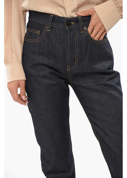 Blugi drepti Saint Laurent Visible Stitching Regular Fit Jeans 24Cm Blue Femei (BM 19088051) 3