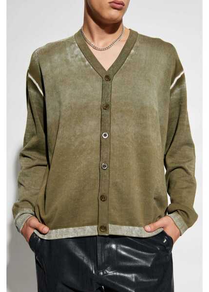 Cardigane Diesel Red Tag Cotton K-Larence Cardigan Military Green Barbati (BM 19088057) 3