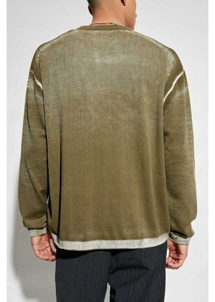 Cardigane Diesel Red Tag Cotton K-Larence Cardigan Military Green Barbati (BM 19088057) 4