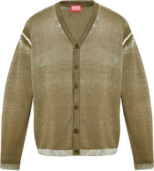 Cardigane Diesel Red Tag Cotton K-Larence Cardigan Military Green Barbati (BM 19088057) 1