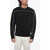 Diesel Red Tag Crew Neck Cotton Sweater With Contrasting Detail Black