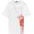 Versace Back Printed Cotton Crew-Neck T-Shirt With Pin White