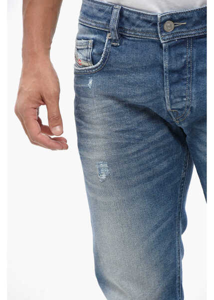 Blugi drepti Diesel Delav Zatiny Straight Fit Denims 22Cm Blue Barbati (BM 19088078) 3