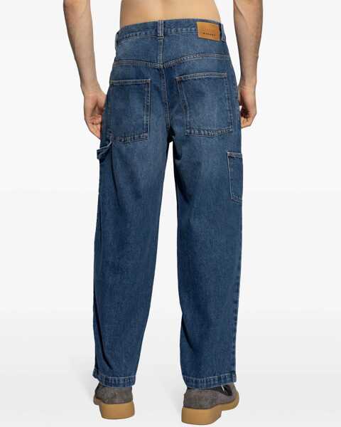 Blugi drepti Isabel Marant Straight Leg Jorama Jeans With Visible Stitching 24Cm Blue Barbati (BM 19088087) 4
