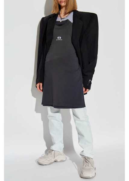 Blugi drepti Balenciaga Stonewashed Effect Regular Fit Jeans 18Cm Blue Femei (BM 19088096) 2